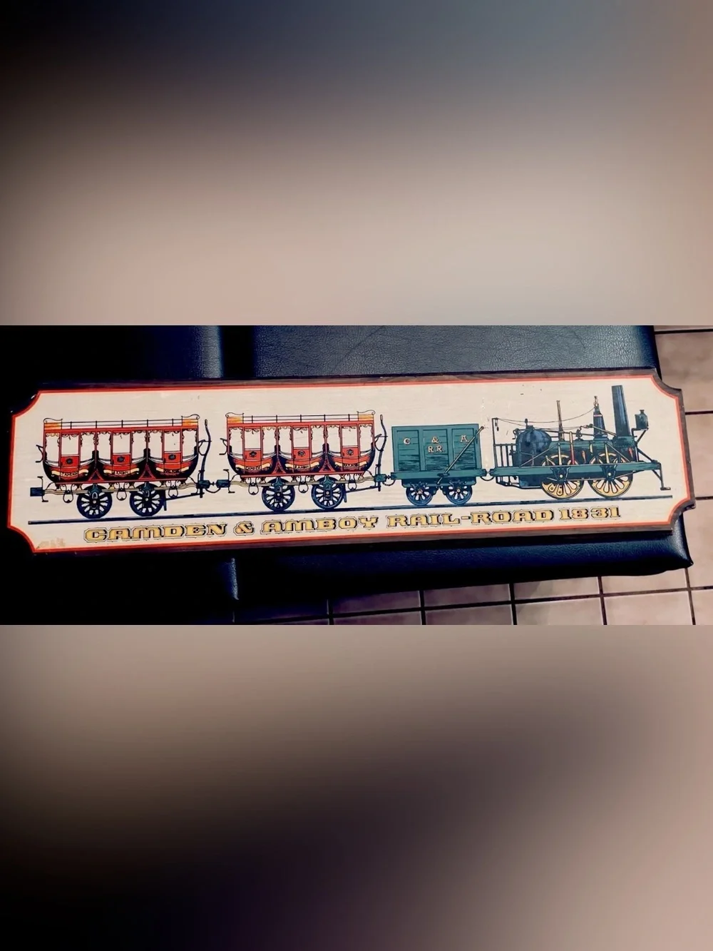 Yorkraft Camden & Amboy Railroad 1831 Wood Painted Sign 36x9